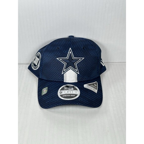 New Era Dallas Cowboys Sideline 9FORTY Stretch Snap Adjustable Hat Navy Blue NWT - Picture 1 of 5